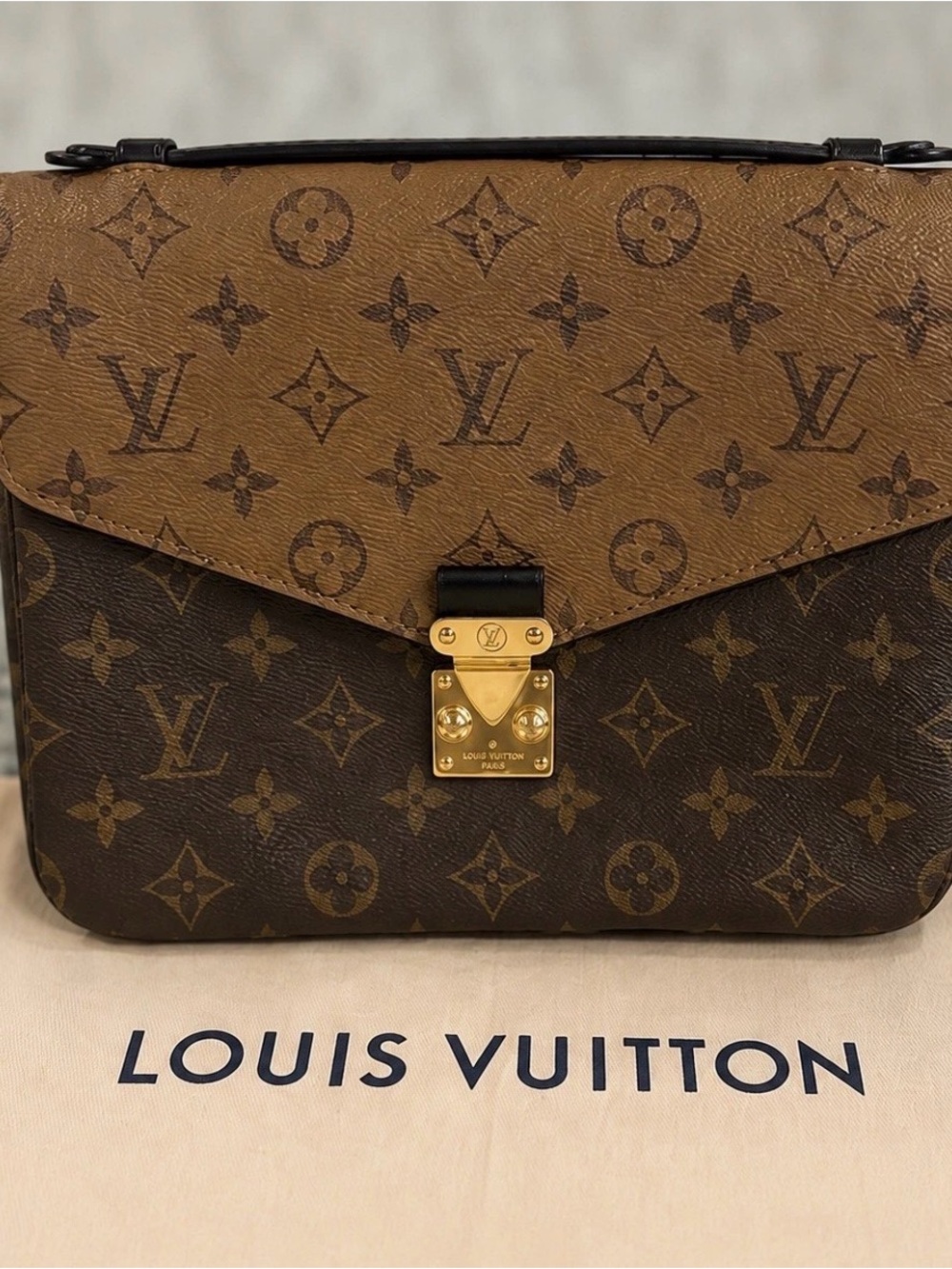 Louis Vuitton Reverse Métis Monogram Canvas Crossbody Bag in Brown
